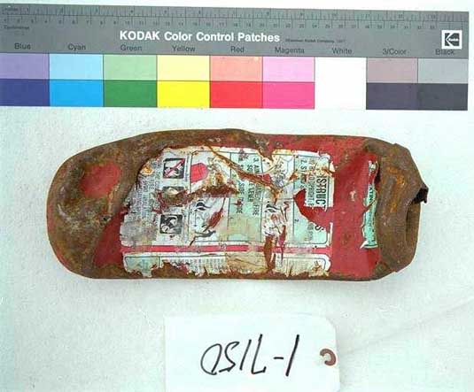 Recovered Halon extinguisher - Exhibit 1-7150