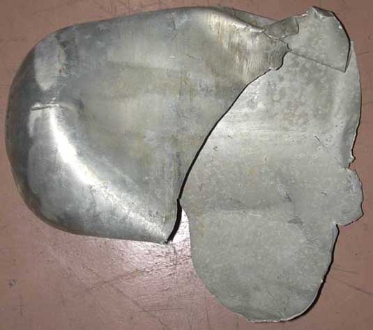 Crew oxygen cylinder, lower half