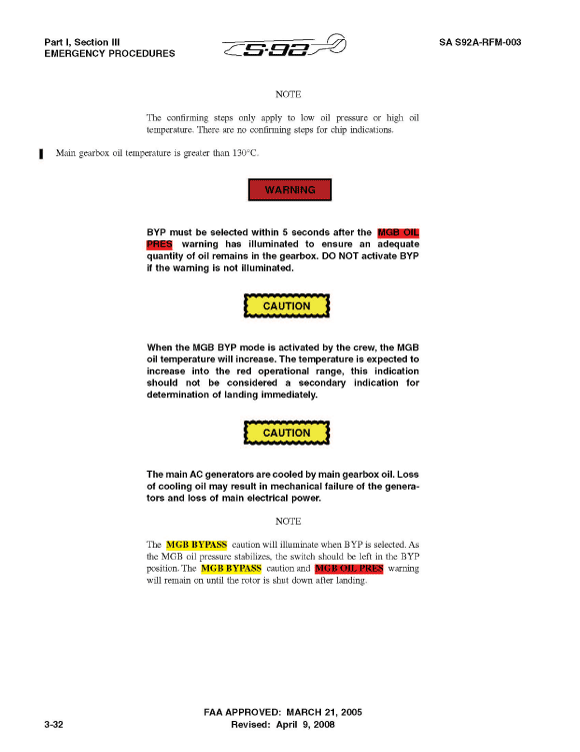 Appendix D - S-92A MGB Malfunction from RFM (page 4)