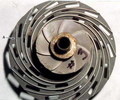 Moteur 3 - rayures sur le rotor du HMU