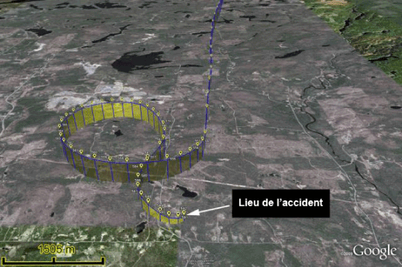 Annexe B - Trajectoire de vol de l'avion