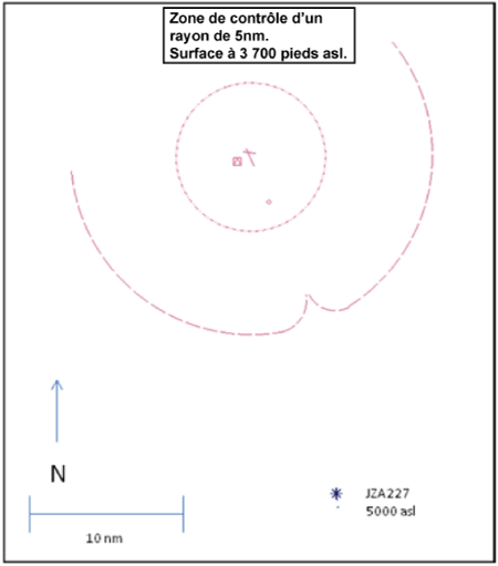 Figure of À 17 h 55 min 46 s, JZA227 est autorisé à effectuer une approche ILS sur la piste 33.